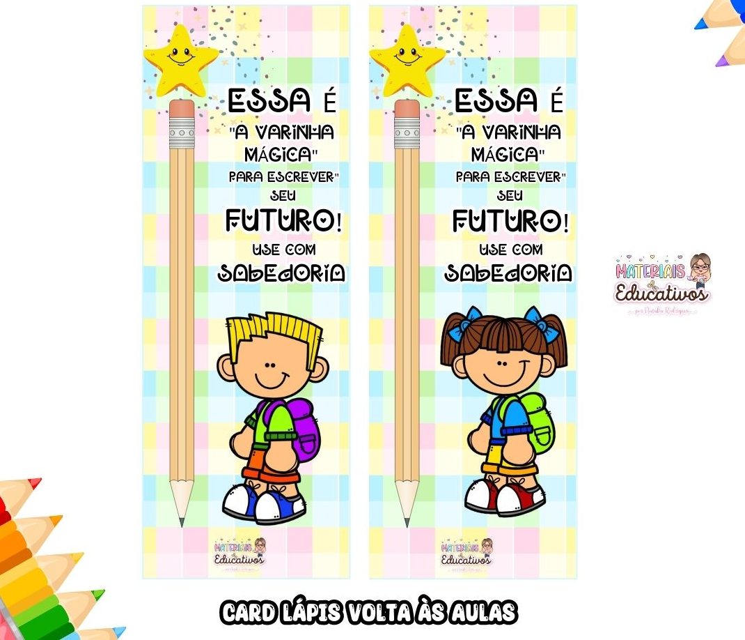 CARD LÁPIS VOLTA ÀS AULAS