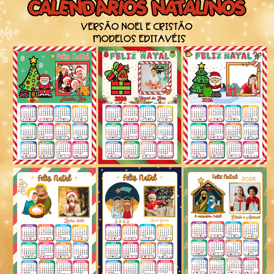 CALENDÁRIOS DE NATAL 2026