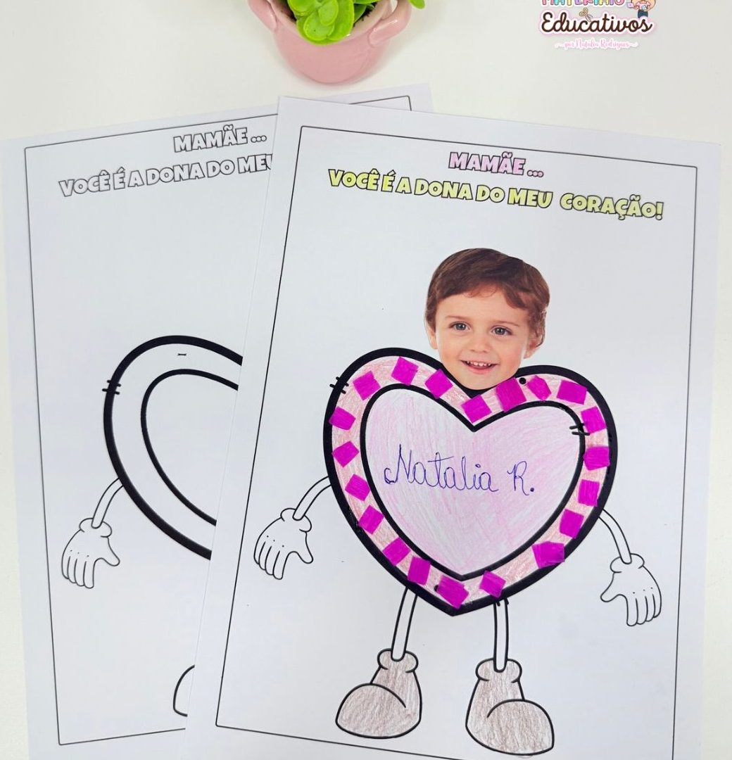 ATIVIDADE DIA DAS MÃES-CORAÇÃO COM FOTO