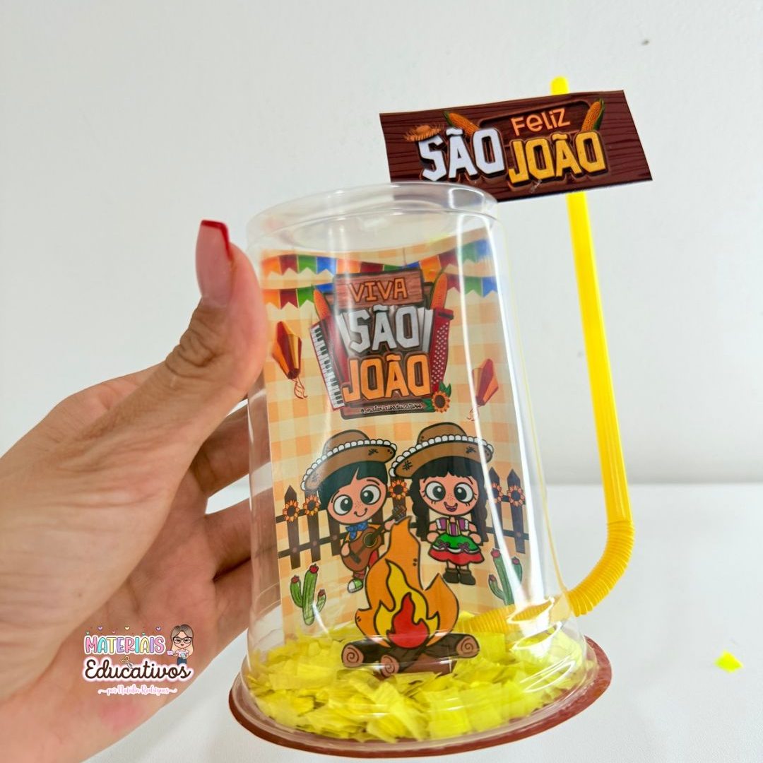 LEMBRANCINHA NO COPO CHAMA JUNINA