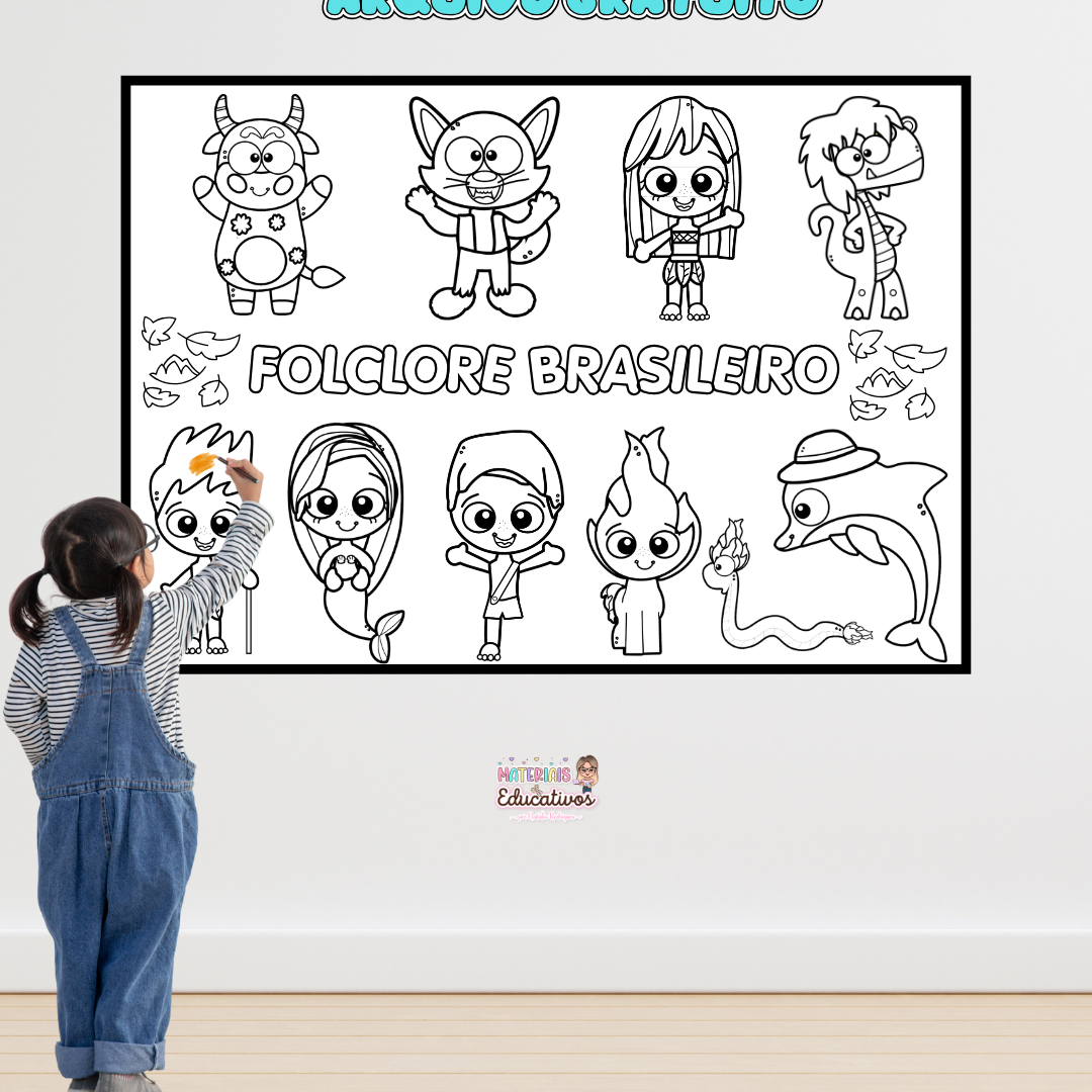 PAINEL FOLCLORE PINTURA COLETIVA-GRÁTIS