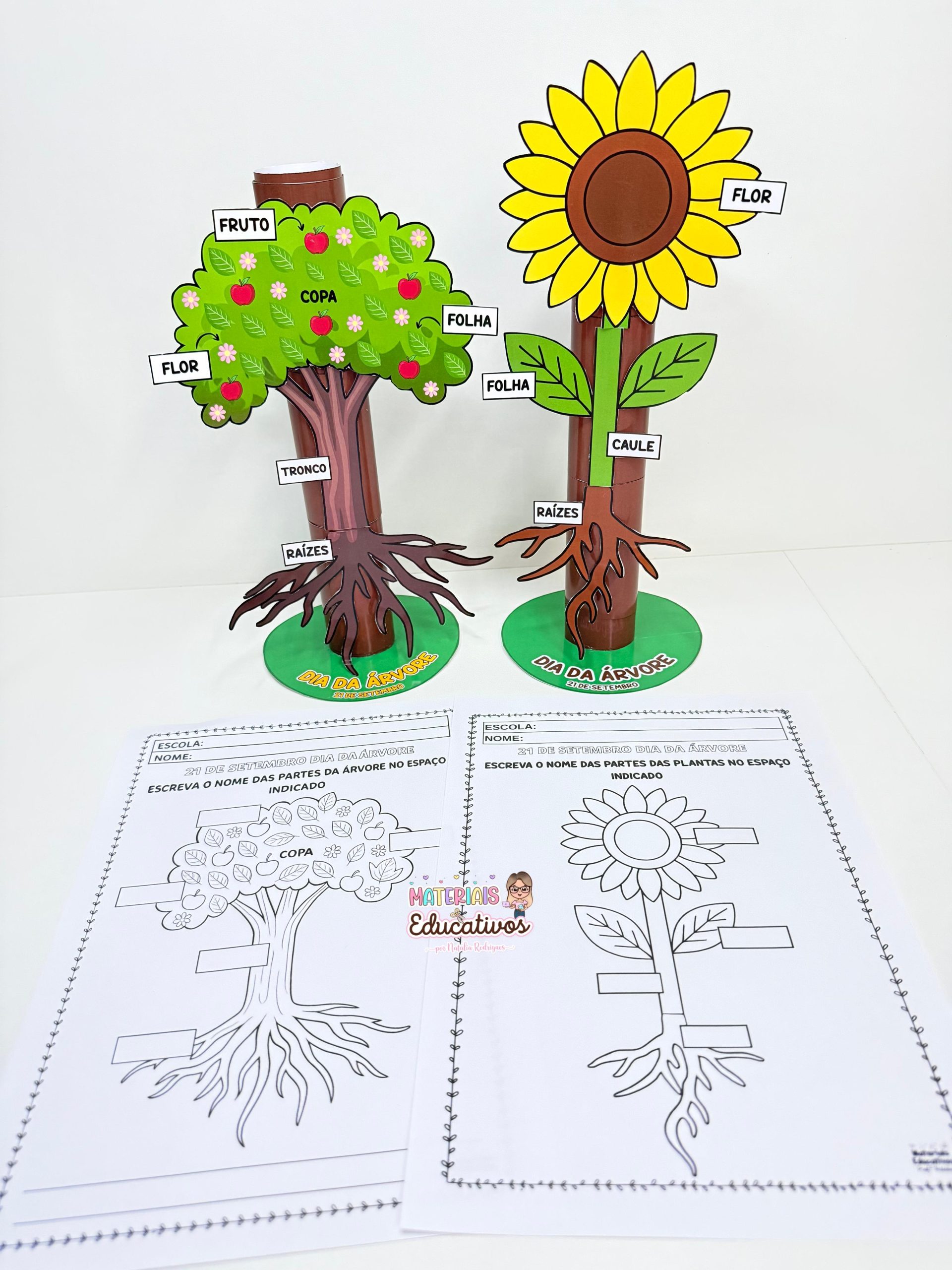 ATIVIDADE CONSTRUINDO AS PARTES DAS PLANTAS