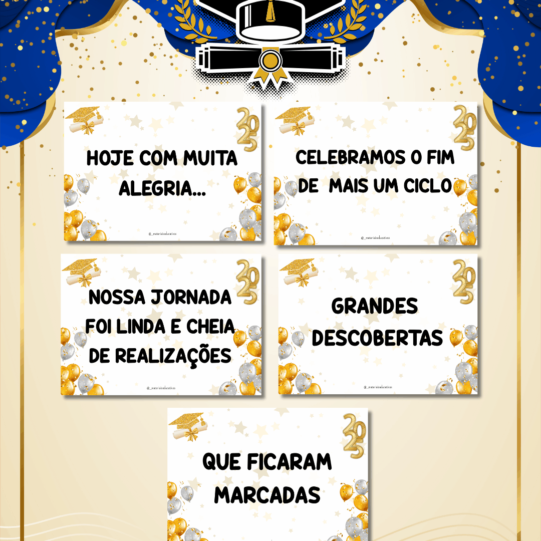 PLAQUINHAS APRESENTAÇÃO FORMANDOS