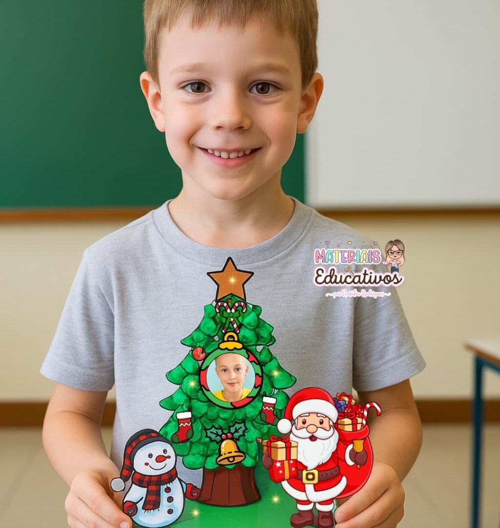 ÁRVORE DE NATAL 3D COM FOTO