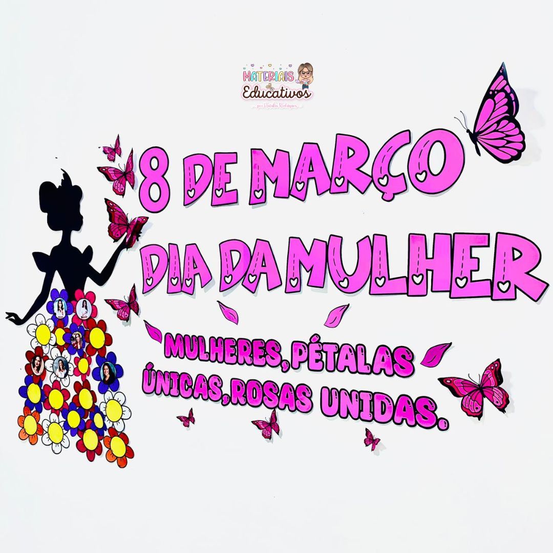 PAINEL FLORES DIA DAS MULHERES