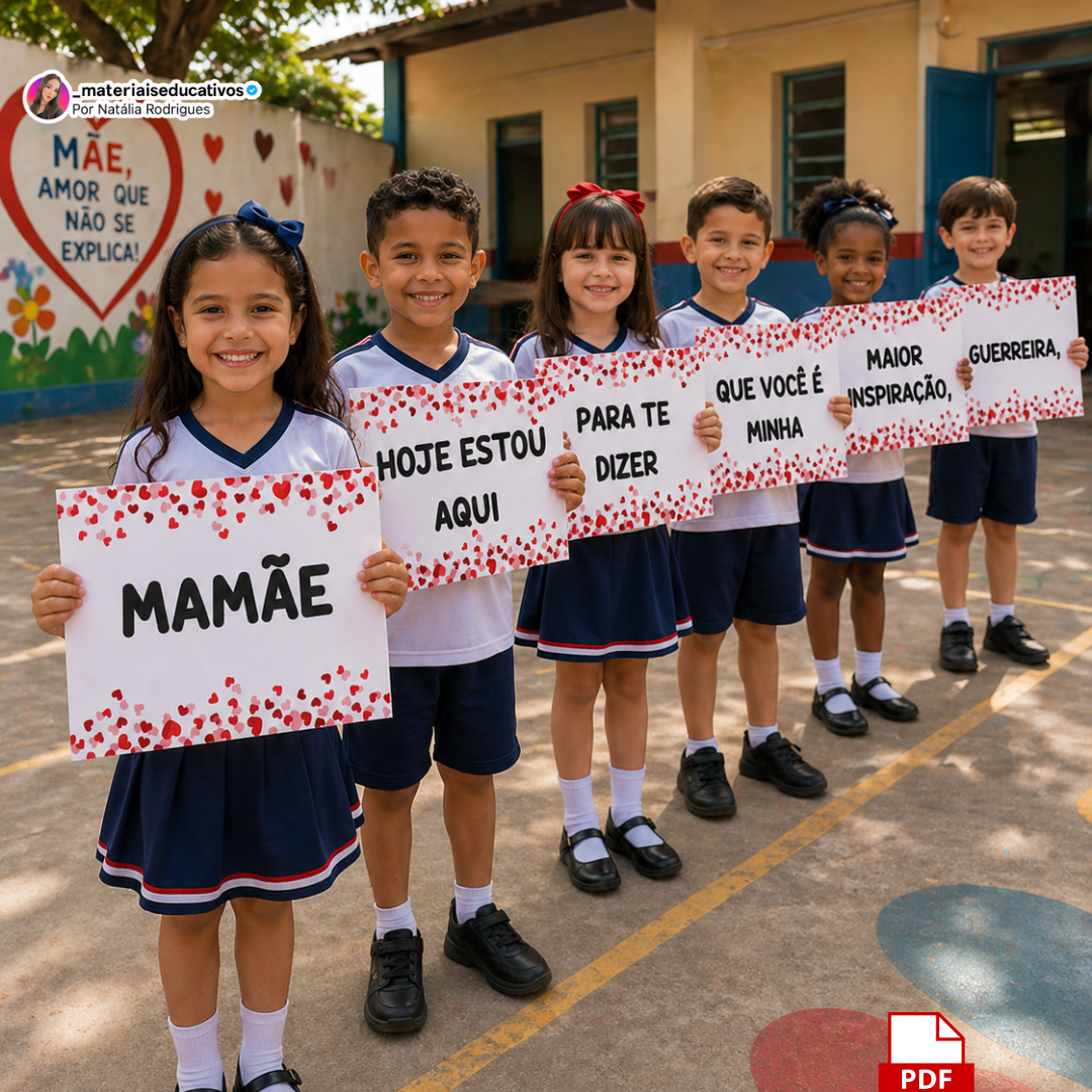 PLAQUINHAS APRESENTAÇÃO DIA DAS MÃES