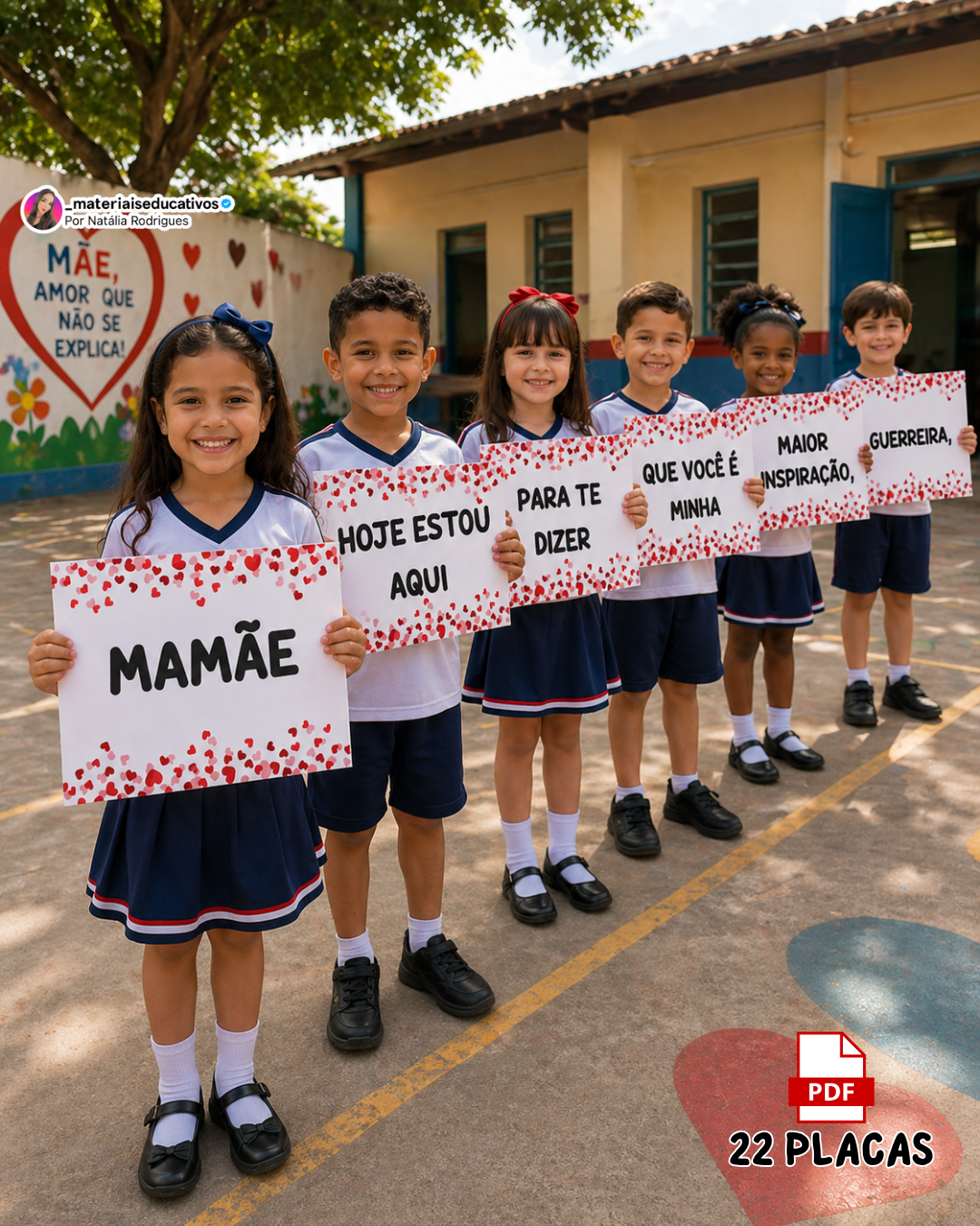 PLAQUINHAS APRESENTAÇÃO DIA DAS MÃES