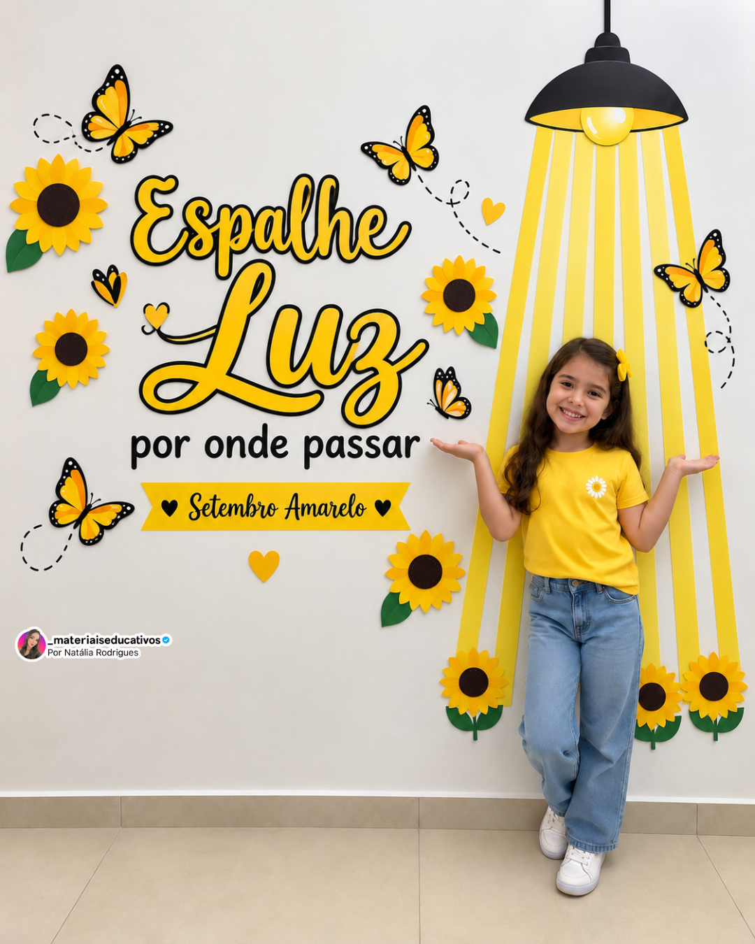 PAINEL SETEMBRO AMARELO SEJA LUZ